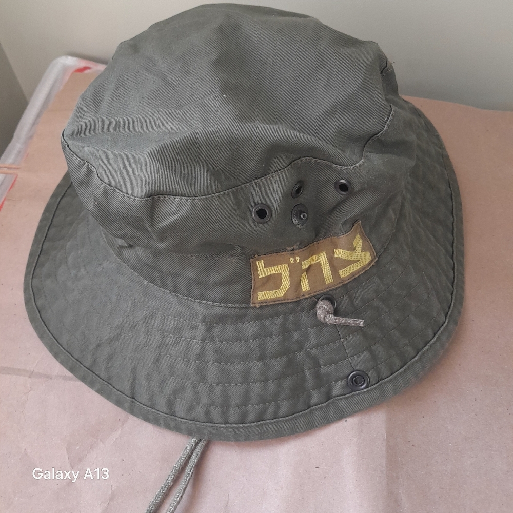 Olive Green Bucket Hat with Embroidered Patch